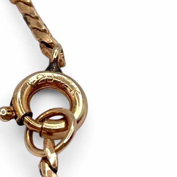 Vintage VAN DELL 12K Gold Plate Crystal Necklace with Filigree Wedding Jewelry - Picture 6 of 11